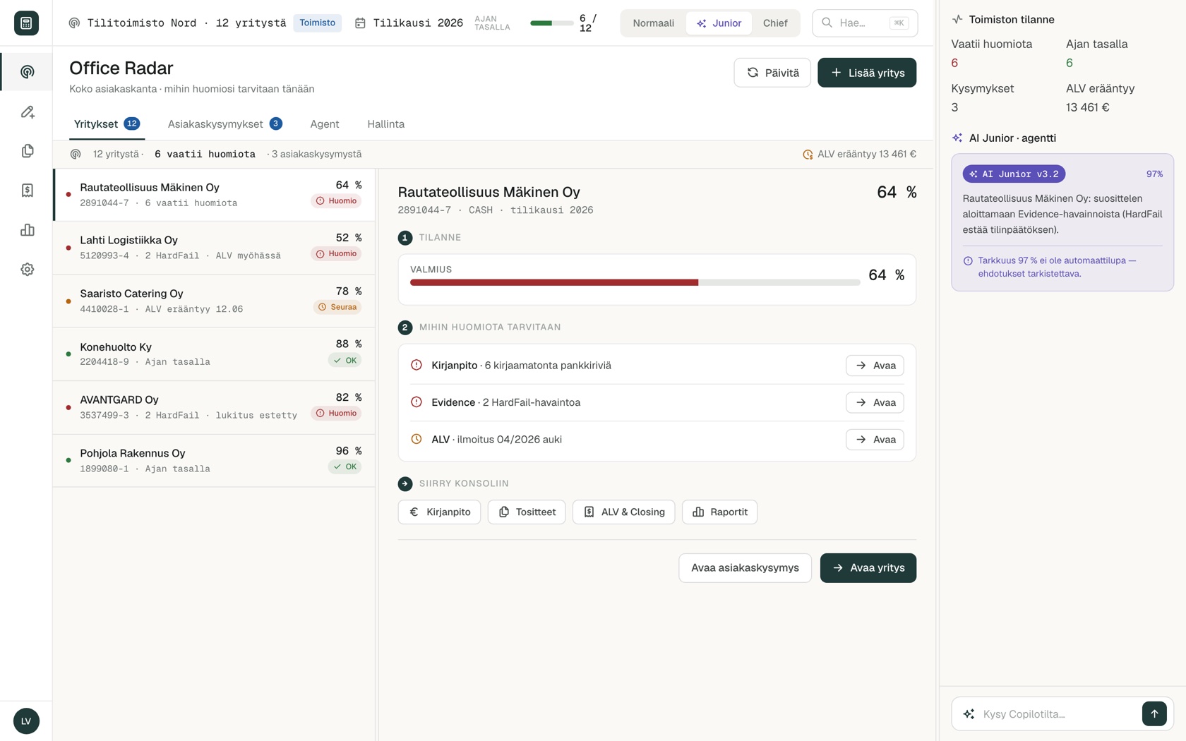 Vaavo — accountant workspace